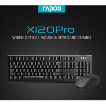 Rapoo X120PRO wired keyboard and mouse combo